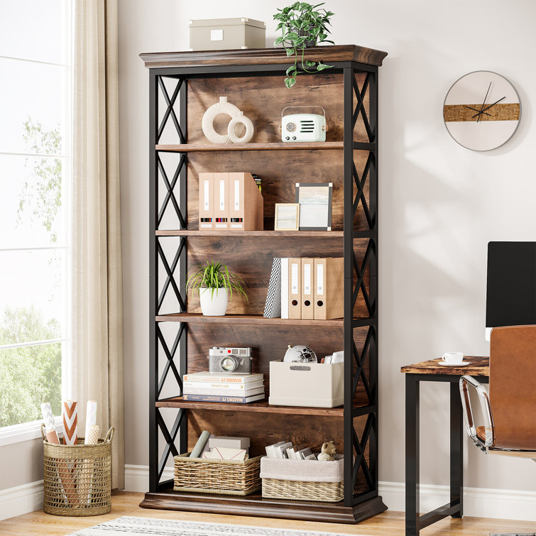 Wood deals etagere bookcase